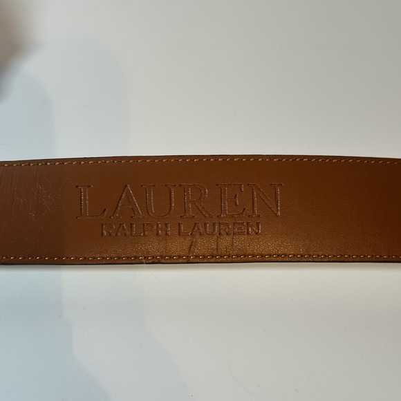 Lauren Ralph Lauren White/Vanilla Belt With Gold Buckle Women’s Medium - Picture 2 of 8